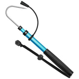 SANLIKE Telescopic Fishing Gaff,Aluminum/Fiberglass Pole with Nonslip Rubber Handle,Stainless Steel Hook with M8 Screw, Fish Gaff Can Float When Extending - Good for Freshwater and Saltwater Fishing