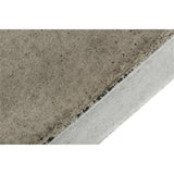 Pemberly Row Square Modern Concrete Coffee Table, 43 x 43 x 12 in, Fiber Reinforced Stone, Dark Gray Acrylic Sealed Finish, Elegant Sturdy Design for Living Room or Outdoor Use