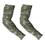 S A Soul of Adventure Compression Arm Sleeve UV 30+ Sun Protection, Moisture Wicking, 4-Way Stretch | Green Digi Camo | 2 Pack