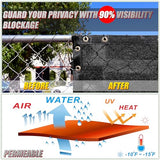 ColourTree 5' x 50' Black Fence Privacy Screen Windscreen Cover Fabric Shade Tarp Netting Mesh Cloth