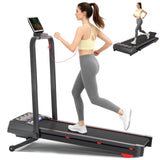 Ecogou Walking Pad Treadmill with 12% 12-Level Auto Incline,2 in 1 Foldable Under Desk Treadmill with Handle Bar,450 lbs Capacity