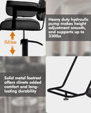 Towning Barber Salon Chair, Extra Wide Hair Styling Chair with Heavy Duty Hydraulic Pump, 360° Swivel Height Adjustable Braiding Design, Luxury Beauty Salon and Barbershop Equipment, Black