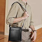 Leather Crossbody Bag Leisure Men's Large Capacity Vertical Payment Fashion Shoulder Top-grain