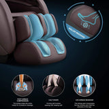 Track Massage Chair Recliner, Full Body Massage Chair with Zero Gravity, Bluetooth Speaker, Airbags iRest