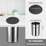 Integrated Countertop Trash Can Stainless Steel Hidden Recycling Bin with Swing Lid Kitchen Cabinet Waste Chute Space-Saving Built-in Garbage Container Sleek and Discreet Design