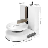 200W Automatic Cake Decorating Machine, Professional Cream Jam Spreader for 4-12 Inch Cakes with Turntable, 60-320RPM Adjustable Icing Smoother (White)
