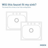 Moen Edison Spot Resist Stainless One-Handle High Arc 4-hole Kitchen Faucet with Side Sprayer and Soap Dispenser, 87042SRS