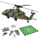 YounggDiy Mini WL K170 Black Hawkk Helicopter for Adults, WL K170 Black Hawkk UH-60L 170 2.4G 4CH Flybarless RC Helicopter, Outdoor Hobby RC Toy Model (RTF Version)