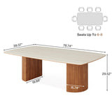 Tribesigns 6.56 ft Conference Table, Large Rectangle Meeting Seminar Table for 8-10 People Long Business Table