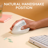 Logitech Lift for Mac Wireless Vertical Ergonomic Mouse, Bluetooth, Quiet Clicks, Silent Smartwheel