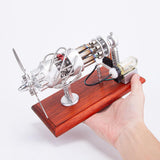 MechPuConToy Stirling Engine Model, 16 Cylinder Stirling Engine Model Swash Plate Glass Hot Cylinder Engine Model Kit