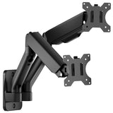 monTEK Dual Monitor Wall Mount, Full Motion Spring Arm for 17-32" Screen