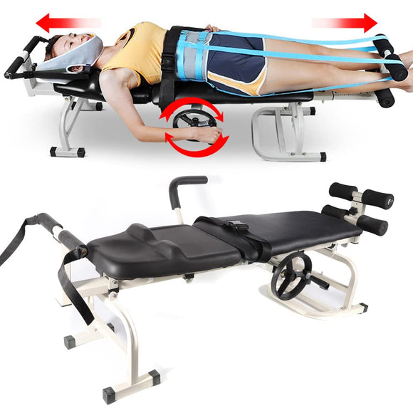 OCASAMI Traction Table Inversion Table Lumbar Neck Stretcher Cervical Massage Tables Portable Decompression Table, Folding Massage Bed, Inversion Tables for Back Pain | US Stock OCASAMI
