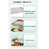 Food Steamer 26L, 2-Tier Touch Screen Control, 12-Hour Timer, 6 Cooking Modes, Removable Pot for Meat, Dumplings, and Vegetables
