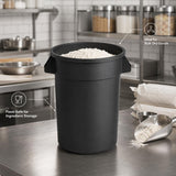 Getzi 6 Pack 20 Gallon Black Round Commercial Trash Can
