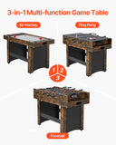 VEVOR 3-in-1 Combo Game Table Set, 54" Air Hockey Table, Multi Combination Table with Air Hockey, Ping Pong, Foosball, Pushers & Pucks, Air Powered Arcade Hockey Table for Family Game Room Office