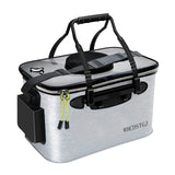 WHCDSTGJ Transparent Lid Fishing Bucket, Portable Foldable Fishing Bucket, Bait Bucket, Fish Bucket, Live Bait Storage. (4 gallons)
