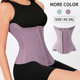 MISTHIN Waist Cincher Corset Sport Girdle Trimmer Double Belt Wrap Waist Trainer Shaperwear Tummy Control Shaper for Women (Purple, Medium)