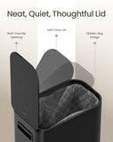 Cesun Small Bathroom Trash Can with Lid Soft Close, Step Pedal