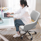 Leather Desk Gaming Chairs with Wheels Home Office Chair Ergonomic with Arms Upholstered Executive Task Chair Swivel Rolling Vanity Chairs for Office,Study,Bedroom(Khaki)