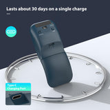 Bluetooth Wireless Arc Travel Mouse, Bluetooth 5.0/4.0 & 2.4G Tri-Mode, Rotating Foldable Ergonomic Mice, Type-C Rechargeable Multi-Device for Microsoft Laptop, PC, MacBook, Chromebook, Lenovo - Blue