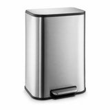 GarveeHome 3.2 Gal Stainless Steel Bathroom Trash Can with Lid, Silver