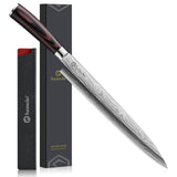 Sunnecko 10.5 inch Sashimi Knife,High Carbon Stainless Steel Japanese Sushi Knives,Yanagiba Knife with Knife Sheath and Gift Box