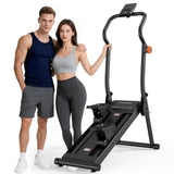 YCCHENG Magnetic Stair Stepper with 8-Level Adjustable Resistance,Stair Vertical Climber with Led Screen for Home Gym, Foldable Stairmaster Machine with 350LBS Capacity