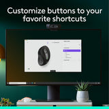 Wireless Mouse - for Small to Medium Sized Hands, 2-Year Battery, Silent Clicks, Customizable Side Buttons