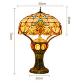 Tiffany Retro Style Stained Glass Table Retro Hotel Dining Room Villa Decorative Desk Lamp  Stained Glass Table Lamp