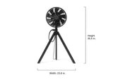 BALMUDA NatureWind Studio 35.5 in Standing Fan | 9 dB Quiet Operation | 5 Air Speeds Including Jet Mode | 150° Oscillation | Patented Dual-Blade Natural Airflow | Made in Japan | Black