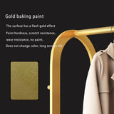 Gold clothing rack, Heavy duty clothes rack, Small clothing racks for hanging clothes, Wardrobe Rack, rack for clothes (L:31.5in) BUZUEY