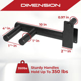 Yes4All 350 LBS Capacity - Dip Bars for 2x2 with 1" Hole Power Cage, Squat Rack Attachments - Narrow and Wide Grip Handles Dip Attachment for Dips, Pull Up, Push-up (Black) Yes4All
