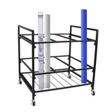 ZAQYCM Rolling File Cart for Blueprint, Poster, Plans, Gift Wrapping Paper and Map - Metal Yoga Mat Storage Holder for Home Office