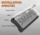 Front License Plate Frame for Toyota Highlander 2020-2024 Licence Plate Holder fits Perfectly with Curvature of Front Bumper Ram License Plate Frame Replace 521140E160 TO1068162