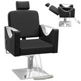 AreShark Barber Chair, Reclining Heavy Duty Salon Chair with Hydraulic Pump & Adjustable Headrest, Professional Beauty Styling Hair Chair for Hair Stylist, Hairdresser, Barbershop, Home, Black