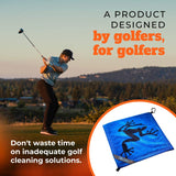 Frogger Amphibian 2-in-1 Golf Towel with Wet and Dry Technology, Blue/Black