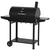 Royal Gourmet CC1830T 30-Inch Barrel Charcoal Grill with Warming Rack & Front Storage Basket, Outdoor BBQ Grill with 627 sq. in. Grilling Area for Backyard Barbecue Cooking Party, Black