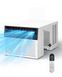Manastin 10,000 BTU U Shaped Window Air Conditioner - Cools 450 Sq Ft, Energy-saving Window AC Units with Open Window Flexibility Easy to Install, Remote Control
