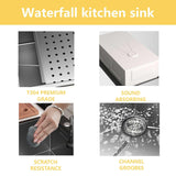 30x18 Black Drop-in Kitchen Sink: Deep Single Bowl Stainless Steel Workstation with Faucet & Accessories Combo for Family Kitchen—Scratch Resistant & Noise Reducing