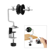 linguang Fishing Portable Table Mount Line Spooler for Fising Spinning and Baitcasting Reels Adding Line，Fishing Line Spool Holder with Calmp and Tensioner -Winder & Spooling Accessories-B