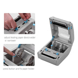 GRSJKRI Multifunction Desktop 110mm Thermal Paper Printer Barcode Label BT Communication Interface