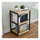 PXIWDAN Printer Stand 3 Tier Printer Stand Shelf Loor-Standing Metal Frame Cart Mobile for Office Living Room Fax Machine Scanner for Office