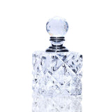 Clear Cubic Carved Crystal Refillable Perfume Bottle Desk Decor
