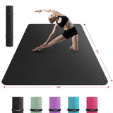 HAPBEAR Extra Large Yoga Mat - 72"x48"x6mm (1/4 inch), Non-Slip, Durable, Eco-Friendly, Thick Wide Exercise Mat for Home Workouts, Yoga, Pilates, Stretching, Meditation (Barefoot Exercise) HAPBEAR