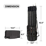 LEADALLWAY Fishing Pole Bag,Durable Folding Oxford Fabric Fishing Tackle Carry Case Bag Multifunction Large Capacity Waterproof Fishing Rod Case Holds 5 Poles