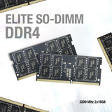 Elite DDR4 16GB Single 3200MHz PC4-25600 CL22 Unbuffered Non-ECC 1.2V SODIMM 260-Pin Laptop Memory Module Ram