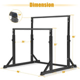 Bongkim Dip Bar, Heavy Duty Dip Station with 7 Height Levels, 800lbs Adjustable Parallel Bars for Tricep Dips Pull-Ups L-Sits Calisthenics Exercises Strength Training (Black)