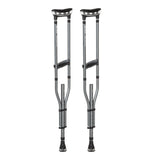 MD by Drive Air-Crutch Lightweight Walking Crutch, Adult Crutches for Walking with Comfortable Underarm Pads and Ergonomic Grips, Adjustable Height 4'7"-6'7", 300 lb Capacity, Gray