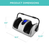 Best Choice Products Heated Shiatsu Foot Massager for Pain Relief, Plantar Fasciitis, Neuropathy, Blood Circulation w/Compact Design - Silver